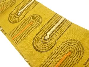 抽象曲線模様織出し名古屋帯